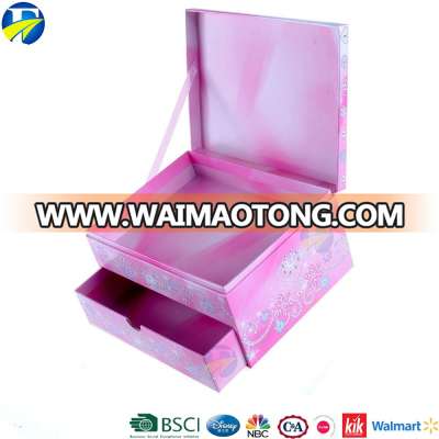 FJ brand wholesale frozen gift drawer box custom logo printed cardboard jewelry boxes